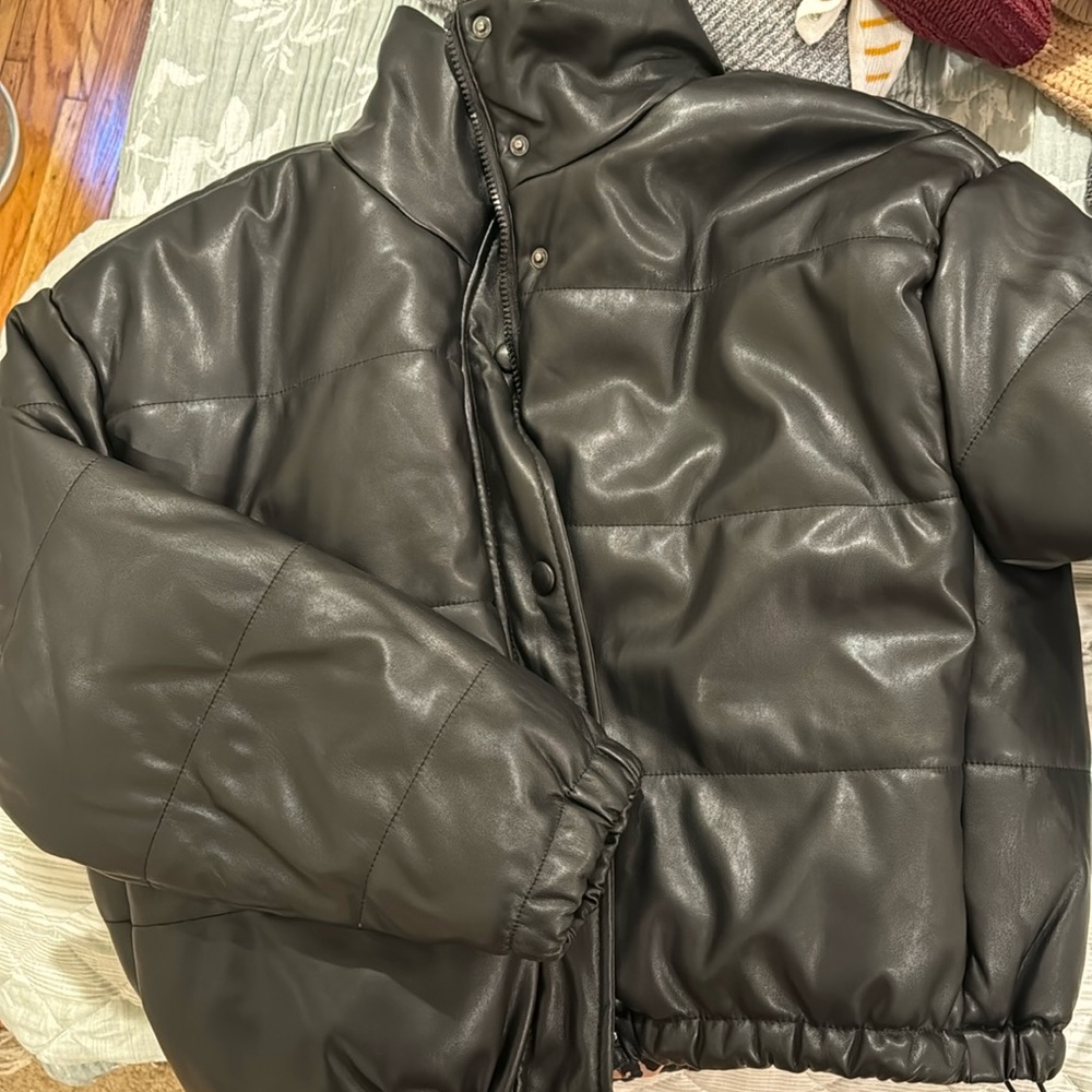 Bomber pleather jacket